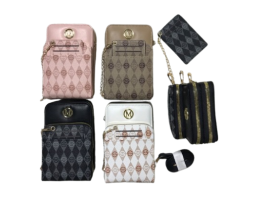 Bolso dama porta celular con tarjetero